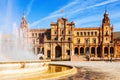 Plaza de Espana in day time. Sevilla, Spain Royalty Free Stock Photo