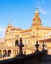 Plaza de Espana in day time. Seville Royalty Free Stock Photo