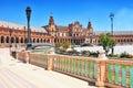 Plaza de Espana Place d Espagne, built between 1914 and 1928 by the architect Anibal Gonzalez, Sevilla, Andalucia, Spain Royalty Free Stock Photo