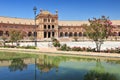 Plaza de Espana Place d Espagne, built between 1914 and 1928 by the architect Anibal Gonzalez, Sevilla, Andalucia, Spain Royalty Free Stock Photo