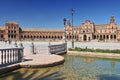 Plaza de Espana Place d` Espagne, built between 1914 and 1928 by the architect Anibal Gonzalez, Sevilla, Andalucia, Spain Royalty Free Stock Photo