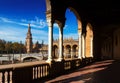 Plaza de Espana in sunny day. Sevilla, Spain