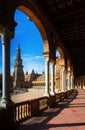 Plaza de Espana in sunny day. Seville, Spain Royalty Free Stock Photo