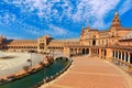 Plaza de Espana at sunny day in Seville, Spain Royalty Free Stock Photo