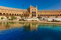 Plaza de Espana at sunny day in Seville, Spain Royalty Free Stock Photo