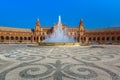 Plaza de Espana at sunny day in Seville, Spain Royalty Free Stock Photo