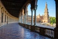 Plaza de Espana in sunny morning, Sevilla, Andalusia, Spain