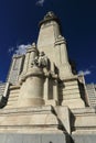 Plaza de EspaÃËo, the modern building, Madrid, Spain Royalty Free Stock Photo