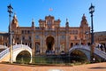 Plaza de EspaÃÂ±a beautiful work of architecture most spectacular famous square in Seville spanish city