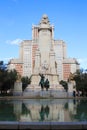 Plaza de EspaÃÂ±a, monument to Miguel de Cervantes in Madrid, Spain