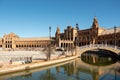 Plaza de EspaÃ±a, Sevilla, Andalusia, Spain in winter time Royalty Free Stock Photo