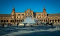 Plaza de EspaÃÂ±a in Seville, Spain. Royalty Free Stock Photo