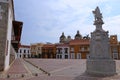 Plaza de la Aduana in the colonial center of Cartagena, Colombia Royalty Free Stock Photo