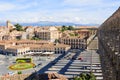 Plaza de la Artilleria and the ancient aqueduct, Segovia, Spain