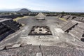 Plaza de la Luna square and the pyramid of the Sun Piramide del Sol in Teotihuacan, Mexico