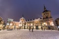 Plaza de la Villa in Madrid on a winter night