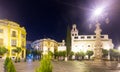 Plaza de la Virgen de los Reyes in night. Seville Royalty Free Stock Photo