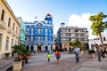The Plaza de los Trabajadores square in the center of Camaguey. Royalty Free Stock Photo