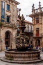 Plaza de Platerias, Santiago de Compostela, A Coruna province, Galicia region, Spain. Royalty Free Stock Photo