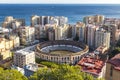 Plaza de Toros de Malagueta bullring in Malaga, Andalusia, Spain Royalty Free Stock Photo