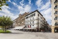 Plaza del Castillo in Pamplona, Spain Royalty Free Stock Photo