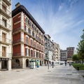 Plaza del Castillo in Pamplona, Spain