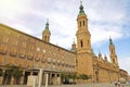 Plaza del Pilar square with Cathedral Basilica of Our Lady of the Pillar, Zaragoza, Spain