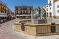 PLAZA DEL SOCORRO AND BLAS INFANTE in the city of Ronda Spain, E