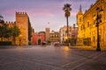 The Plaza del Triunfo in Sevilla, Andalusia, Spain.