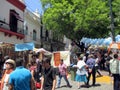 Plaza Dorrego picturesque, traditional and old neighborhood of San Telmo Buenos Aires Argentina