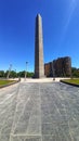 Plaza EspaÃ±a - Obelisk - Zaragoza Royalty Free Stock Photo