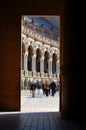 Plaza Espana Viewed from Inside in Sevilla , Spain Royalty Free Stock Photo