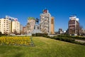 Plaza Italia square at downtown in Santiago de Chile Royalty Free Stock Photo