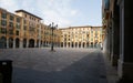 Plaza Mayor central square in Palma de Mallorca appears deserted during the COVID-19 outbreak