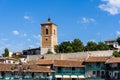 Plaza Mayor of Chinchon a sunny day, Madrid Royalty Free Stock Photo