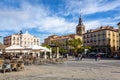 Plaza Mayor cityscape, town square in Segovia, Spain