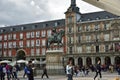 The Plaza Mayor in Madrid, one of the most famous squares of the Spanish Capital Royalty Free Stock Photo