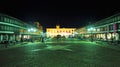 Plaza Mayor -Main Square- at night in Almagro, Spain