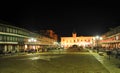 Plaza Mayor -Main Square- at night in Almagro, Spain