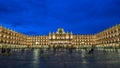 Plaza Mayor at night, Salamanca, Spain Royalty Free Stock Photo