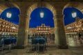 Plaza Mayor at night, Salamanca, Spain Royalty Free Stock Photo