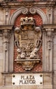 Plaza Mayor Royal Symbol Sign Madrid Spain Royalty Free Stock Photo