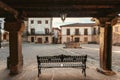 Plaza Mayor in San Martin de Trevejo Royalty Free Stock Photo