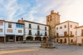 Plaza Mayor in San Martin de Trevejo Royalty Free Stock Photo