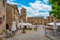 Plaza Mayor in Spanish village Ainsa Royalty Free Stock Photo