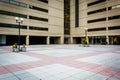 Plaza and modern office building in downtown Baltimore, Maryland Royalty Free Stock Photo