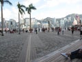 The plaza near the Hong Kong cultural centre, Tsim Sha Tsui Royalty Free Stock Photo