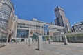 plaza of Overlook the city of Sapporo station Royalty Free Stock Photo