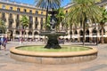 Plaza Real in Barcelona, Spain
