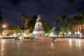 Plaza San Martin at night - Cordoba, Argentina